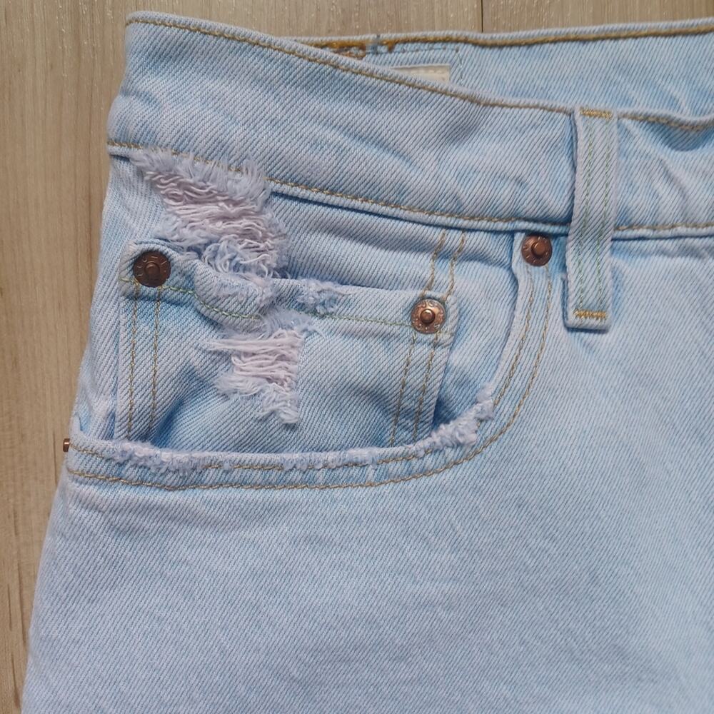 OOAK Custom Light Pink Tinted VTG Levi's 501 Destroyed Jeans 30 - Picture 12 of 16